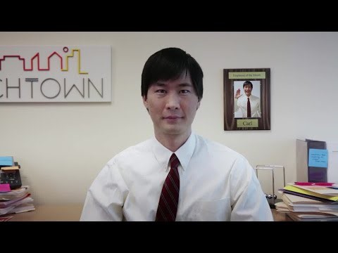 Salesforce Expaliner video thumbnail - serious asian man with best sales man frame on the wall
