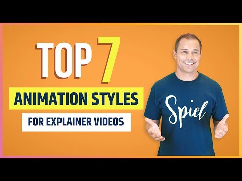 video thumbnail, cut out of smily white man in t-shirt talking with hands with contrasted titles The 7 Top Animation Styles For Explainer Videos Revealed